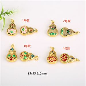 จี้รูปดอกบัวเคลือบสีแบบโคลอซอนน์ สำหรับทำสร้อยคอ สร้อยข้อมือ และงานประดิษฐ์ DIY - Product Image 2