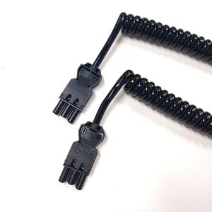 Câble en spirale mâle-mâle avec <span class=keywords><strong>connecteur</strong></span> ST 3 broches, gaine en PVC 1,5 mm², rallonge rétractable, cordon d'alimentation - Product Image 3