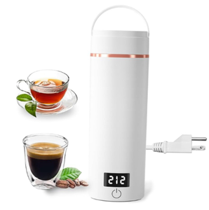 Hervidor eléctrico de viaje Pequeño portátil Mini hervidor de agua caliente para té y café para viajar y trabajar con bolsa para tazas - Product Image 3