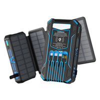 Panneaux solaires, PowerBank Type-C 20000mAh, grande capacité, portable, étanche, charge rapide PD20W, Power Bank solaire