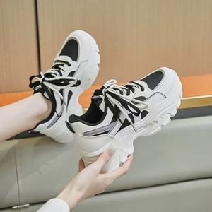 Zapatos de mujer nuevos de primavera 2025, zapatos de malla transpirables, zapatos deportivos versátiles de suela gruesa, zapatos informales para papá, zapatos de mujer a la moda - Product Image 4