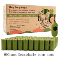 Sac de crottes jetable entièrement compostable personnalisé sac de crottes de chien d'amidon de maïs biodégradable pour animaux de compagnie