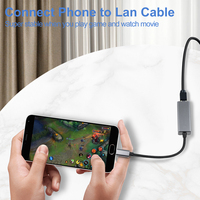 Diskon besar USB 3.1 Tipe C ke kabel Ethernet 1000Mbps Gigabit kabel jaringan kecepatan tinggi untuk Laptop/Tablet/ponsel pintar/PC