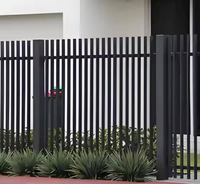 Precios de Cercas de Aluminio para Jardín, Postes de Aluminio, Paneles de Cercas de WPC, Cercas de Aluminio con Privacidad y Listones Horizontales