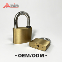 Boîte de rangement pour porte avec logo personnalisable, cadenas de sécurité en laiton avec anneau étanche IP65, verrouillage à double levier, marque Anin