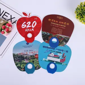 Wholesale High Quality Customized Logo O Type Portable Plastic Pp Advertisement Hand Fan