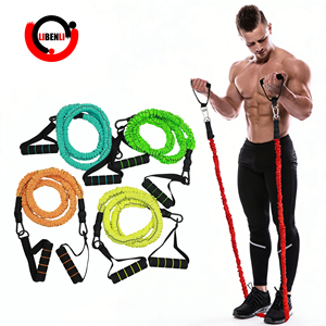 Poignées de tube de résistance réglables en tissu polyester, robustes, avec logo personnalisé, conception anti-craquement, pour athlètes - Product Image 1