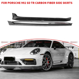 Jupes latérales de voiture en fibre de carbone sèche de style Te-chart de qualité supérieure pour Porsche 911 992 SD - Product Image 4