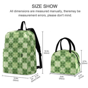 Hawaiian Quilt Ulu Print Teens Casual Daypack Kids School Bag Set <b>Backpack</b> Children's School <b>Backpack</b> Set with Lunch Box - Product Image 2