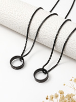 Collier pendentif cœur gestuel en acier inoxydable, chaîne longue assortie pour couple, bijoux pour femme