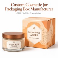 Boîte en papier sur mesure pour pot cosmétique antique en ambre, avec finition de blason en cuivre gaufré, emballage artistique, couvercle, base et insert de plateau