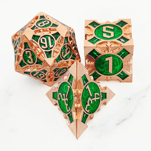 COC RPG DND TRPG Jeu de dés en métal D6 dés carrés multi-faces pour jeux de société Donjons et Dragons et Cthulhu - Product Image 5