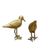 Statuette d'oiseau en métal, sculptée à la main, pour la décoration du jardin et de la maison, objet d'art de collection