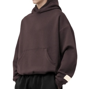 Sweat à capuche ample en molleton lourd 100% coton avec logo personnalisé, fabricant de sweat à capuche oversize de haute qualité, sweat à capuche uni pour homme - Product Image 2