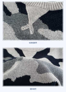 Children Winter Clothes Fashion Boy Camouflage Pattern Knitted Sweater Toddler Boy Wool Autumn Outdoor Wear - Product Image 3