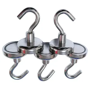 Strong Neodymium Magnet Hooks Refrigerator Wall Hook Neodymium Large Handy Magnet Magnetic Hook For Kitchen