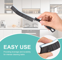 Brosse de nettoyage 5 pièces à poils durs pour les fentes, brosse multifonctionnelle pour les espaces étroits, essentiels pour la maison