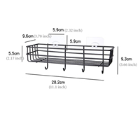Étagère d'angle en métal en fer Étagères d'organisation de salle de bain Étagères de douche avec savon pour montage mural sans perçage Stockage de caddie de douche