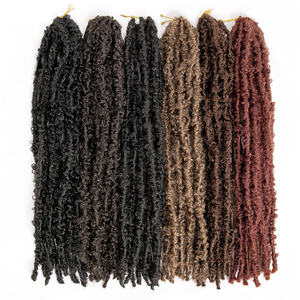 Nuovo stile Short <span class=keywords><strong>Bob</strong></span> Butterfly Locs angosciate naturale Pre-loop Crochet trecce singole tessuto Custom extension per capelli - Product Image 5