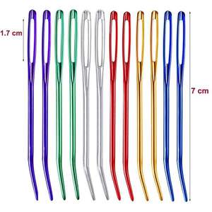 Lot de 2 aiguilles à tricoter à gros chas et à pointe émoussée pour la couture à la main, le tissage, le crochet et les loisirs créatifs - Product Image 4