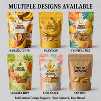 Sachet Doypack refermable avec fermeture éclair, logo personnalisé, finition mate, fenêtre transparente, pour emballage de snacks et fruits secs, en PET recyclable