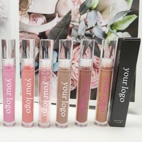 Gloss à lèvres brillant avec paillettes, tube transparent personnalisé avec logo, imperméable, vente chaude 2022, fournisseur de gloss à lèvres