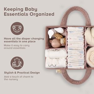 Organisateur de couches pour table à langer, sac de rangement en feutre pour bébé et maman, idéal pour l'hôpital - Product Image 5