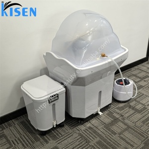KISEN Lit de lavage portable moderne avec circulation d'eau, bac de spa capillaire mobile pour salle de bain et mobilier de salon - Product Image 1