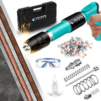 Kit de pistola de clavos de acero inoxidable a granel con 200 clavos incluidos, herramienta de fijación manual industrial y para bricolaje para contratistas