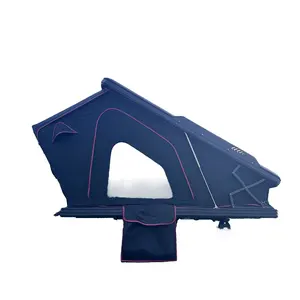 트라이앵글 자동차 루프탑 텐트 하드 쉘 알루미늄 2 인용 Z 스타일 경량 4-5 인용 캠핑 중국산