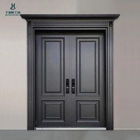 Porte d'entrée antivol de style colonne romaine chinoise en alliage de zinc et acier inoxydable, finition peinture thermolaquée, pour usage commercial et protection de villa