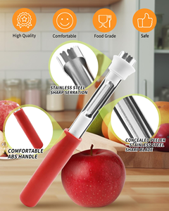 Descorazonador de Frutas Extensible, Herramienta para Quitar el Corazón de Frutas, Acero Inoxidable, Succión para Corazones de Pera, Pelador Multifuncional Dos en Uno - Product Image 3