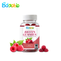 Gummies véganes de biotine riches en vitamines pour usage quotidien, complément alimentaire OEM à marque privée, fourni directement par l'usine