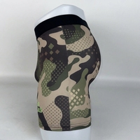 Boxer pour hommes imprimé camouflage, sous-vêtements tissés, ceinture élastique, usage quotidien