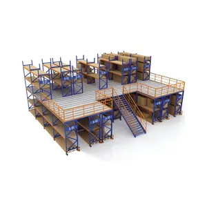 Sistema di scaffalature mezzanine per scaffalature per pavimenti multilivello di magazzino personalizzato per lo stoccaggio dei prodotti