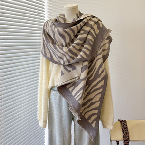 Zebra Pattern Fashion <b>Shawl</b> Triangle Scarf For Women Daily Matching Decorative <b>Wrap</b> - Product Image 5