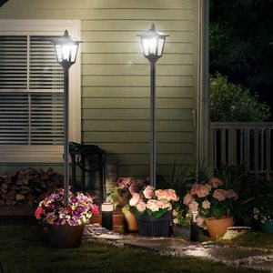 Lámpara Solar de Jardín para Exteriores, LED Blanco Cálido, Pantalla de Vidrio, IP66, Cuerpo de Latón, Sensor de Movimiento, Garantía de 10 Años, 1800lm - Product Image 5