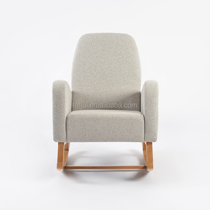 Fauteuil à bascule portable de style européen avec structure en bois pour la maison, le bureau et le salon - Product Image 6