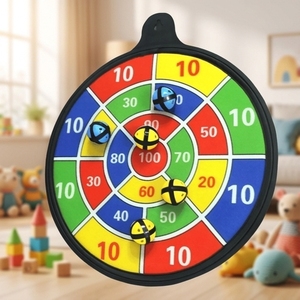 Jeu de fléchettes magnétiques pour enfants, en plastique et tissu écologiques, 6 fléchettes, OEM - Product Image 1