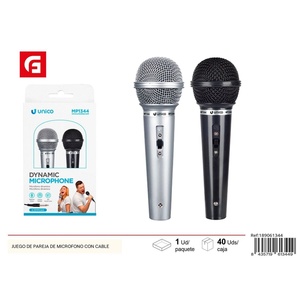 Set coppia di microfoni con cavo-elettronica