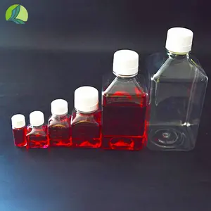 PET transparente Plastik-Serumflasche 10 ml 30 ml 60 ml 125 ml 500 ml Zellkultur-Mittelflasche für Labor- und Medizingebrauch