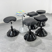 Chaise de coiffure professionnelle pivotante réglable en hauteur avec siège en cuir et rotation à 360 degrés pour salon de coiffure
