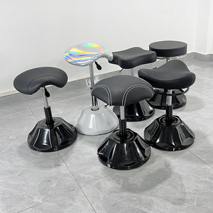 Silla de Peluquería Profesional, Giratoria, con Altura Ajustable, Asiento de Cuero, Rotación de 360 Grados, para Salón de Belleza - Product Image 3