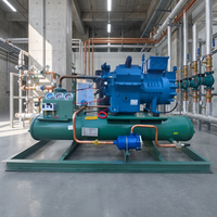 Unité de condensation 30 CV refroidie par eau, compresseur à piston semi-hermétique, équipement de réfrigération écologique pour entrepôt frigorifique