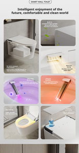 Inodoro Inteligente Moderno de Cerámica Suspendido en Pared con Desodorización Automática Oculta y Descarga Sifónica, WC Inteligente para Hotel TJG837 Cera - Product Image 6