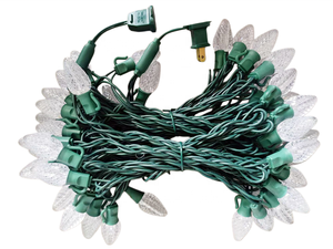Guirlandes lumineuses de Noël d'extérieur C7 C9 LED – Personnalisation en gros, options 100/50/25, IP66 120V pour sapin de Noël - Product Image 1