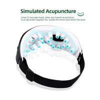 Masseur oculaire chauffant électronique rechargeable avec double moteur de vibration, appareil de relaxation oculaire confortable et efficace