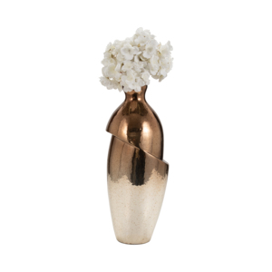 Vaso ovale alto in vetro con coperchio in metallo, moderno vaso decorativo per fiori, per soggiorno, tavolo, decorazione per la casa - Product Image 2