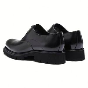 High Quality Genuine Leather Square <b>Toe</b> Lace-Up Autumn Men's Social Dance Shoes - Product Image 3
