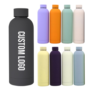 Commercio all'ingrosso personalizzato a buon mercato vernice di gomma Sport pallone sottovuoto in acciaio inox bottiglie di bevande termiche Sport bottiglie d'acqua - Product Image 2